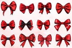 Watercolor Red Bow Clipart Bundle Product Image 3