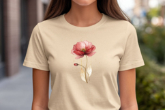 Watercolor Red Floral Clipart PNG Product Image 3