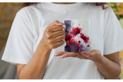 Watercolor Red Flowers Mug sublimation design Product Image 2