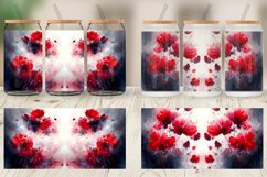 Glass Can Wraps Watercolor Red Flowers Product Image 6