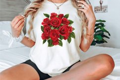 Watercolor Red Rose Bouquet Clipart Bundle Product Image 3