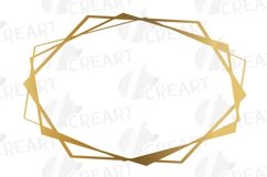 Red rose wedding floral templates, geo gold floral frames. Product Image 11