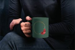Red rose wedding floral templates, geo gold floral frames. Product Image 3