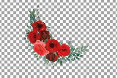Red rose wedding floral templates, geo rosegold frames decor Product Image 17