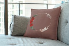 Red rose wedding floral templates, geo rosegold frames decor Product Image 8