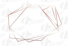 Red rose wedding floral templates, geo rosegold frames decor Product Image 12