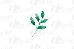Watercolour Red Roses and Green Leaves invitation design png Product Image 4