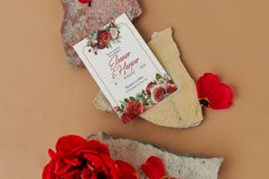 68 Red Rose Flowers PNG, Watercolor Floral Clipart Bouquets Product Image 4