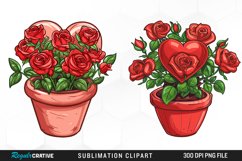 Red Roses In Pot Exquisite Clipart Product Image 1