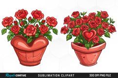 Red Roses In Pot Exquisite Clipart Product Image 1