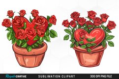 Red Roses In Pot Exquisite Clipart Product Image 1