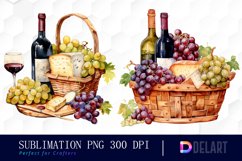 Watercolor Red Wine Lover Clipart Bundle Product Image 4