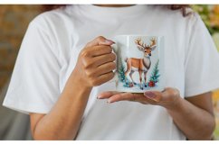 Watercolor Reindeer Christmas | Mug sublimation design Product Image 3