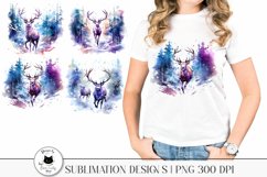 woman wearing a shirt with reindeer illustration