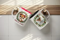 Watercolor reindeer Sparkle All the Way Christmas quote New Year winter print tumbler skinny mug wrap clipart t-shirt sublimation printable design png