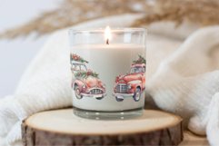 Watercolor Retro Truck Mistletoe and Pine: Christmas Clipart Product Image 2