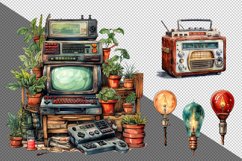 retro,  80s,  90s,  watercolor,  sublimation,  clip art,  technics,  computer,  tv,  radio, phone,  T-Shirt design, posters, mug design, tumbler design, tote bag, pillow sublimation, clip art 