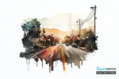 Watercolor Road Street Highway PNG Clipart Product Image 1