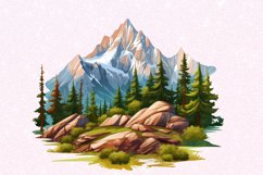 Rocky Mountain Watercolor Sublimation Clipart Product Image 7