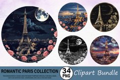 Watercolor Romantic Paris Clipart Bundle Product Image 1