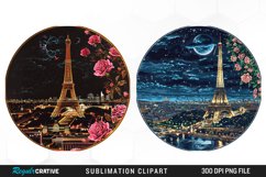 Watercolor Romantic Paris PNG Set Clipart Product Image 1