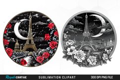 Watercolor Romantic Paris PNG Set Clipart Product Image 1
