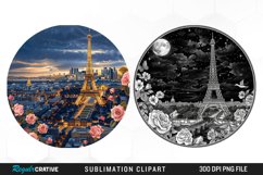 Watercolor Romantic Paris PNG Set Clipart Product Image 1
