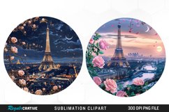 Watercolor Romantic Paris PNG Set Clipart Product Image 1