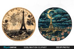 Watercolor Romantic Paris PNG Set Clipart Product Image 1