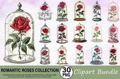 Watercolor Romantic Roses Collection Clipart Bundle Product Image 1