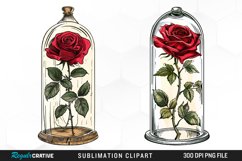 Watercolor Romantic Roses Exquisite Clipart Product Image 1