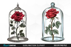 Watercolor Romantic Roses Exquisite Clipart Product Image 1