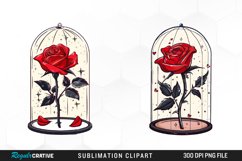 Watercolor Romantic Roses Flower Clipart Bundle Product Image 2