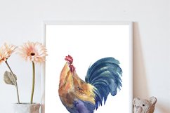 Watercolor farm family chickens, Easter clipart Scrapbooking Product Image 8