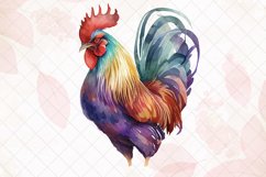 Rooster Watercolor Sublimation Clipart Product Image 4