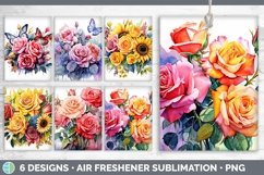 Bundle of six Watercolor Air Freshener designs.