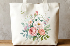 Romantic and Feminine Watercolor rose bouquet clipart set Product Image 8