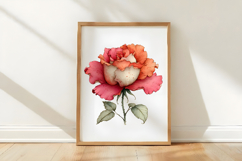 Watercolor Rose Flower Clipart Product Image 3