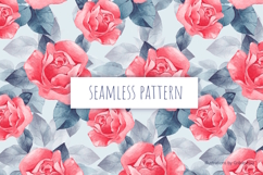 Watercolor Rose Seamless Pattern Product Image 2