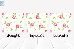 Watercolor Rose Seamless Skinny Tumbler Sublimation Wrap 20 Product Image 3