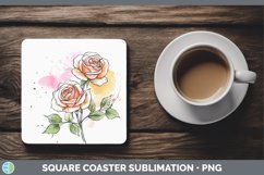GorgeousWatercolor Square Coaster design.