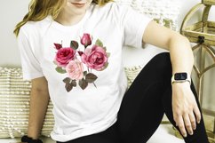Watercolor floral clipart, Roses clipart Product Image 4