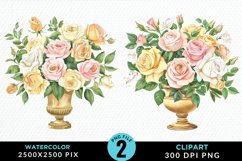 Watercolor Roses Graphic Clipart Product Image 1