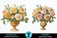 Watercolor Roses Graphic Clipart Product Image 1