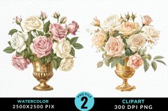 Watercolor Roses Graphic Clipart Product Image 1
