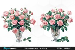 Watercolor Roses Image Clipart Product Image 1