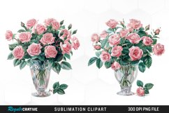 Watercolor Roses Image Clipart Product Image 1