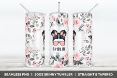 Floral Kid Life Tumbler Sublimation Design, Roses Kid Cup