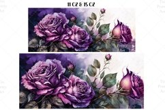 Watercolor Roses Mug Wrap Sublimation Designs, 3d Mug, Flowers Png