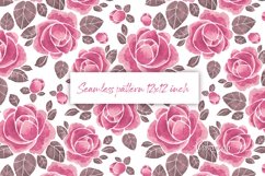 Seamless pattern of roses. Watercolor digital paper Product Image 1